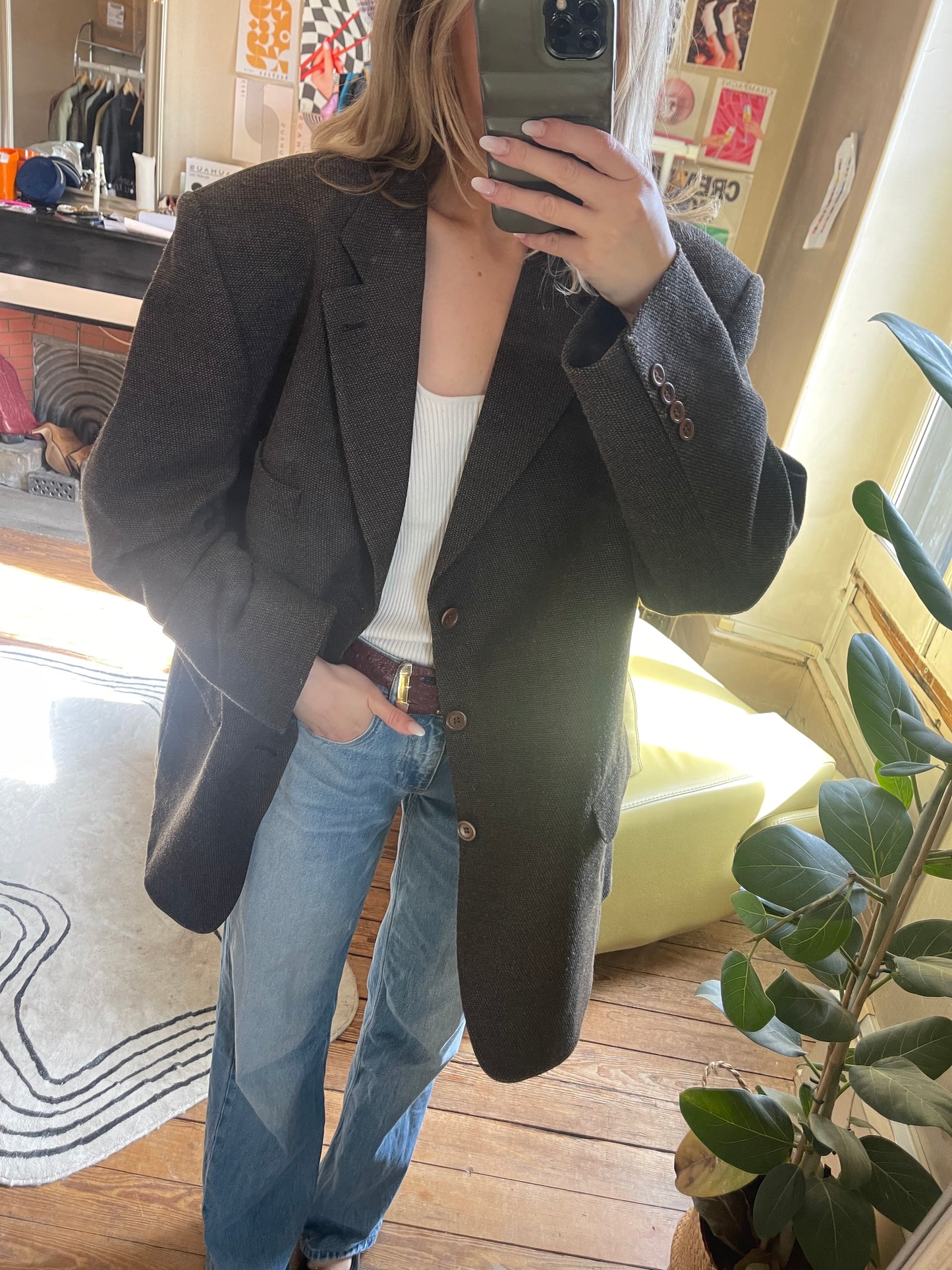 Blazer oversize Pierre Cardin - Marron
