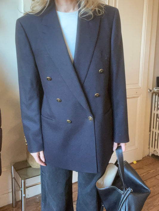 Blazer oversize Burberry à double boutonnage – Élégance intemporelle (taille 36/38)