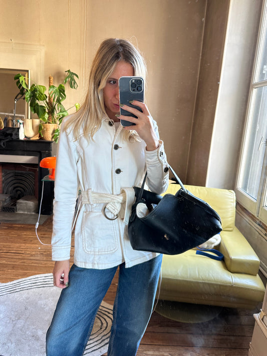 Veste Ceinturée en Jean Rouje – Taille 36 avec Ceinture | Style Parisien Iconique